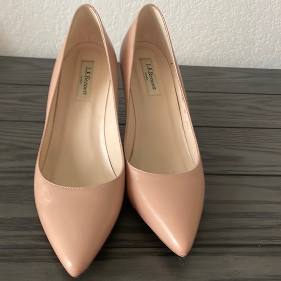 Shoes - L K Bennett, Taupe, size 9, beautiful Spanish leather